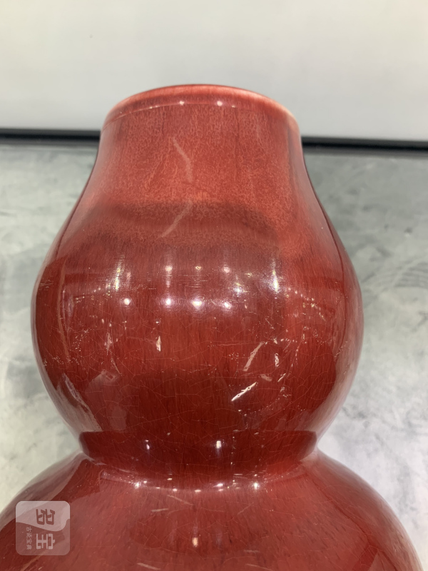 清晚期钧红釉葫芦形庙顶 - 图9